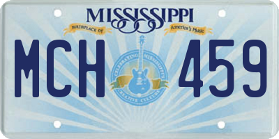 MS license plate MCH459