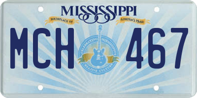 MS license plate MCH467