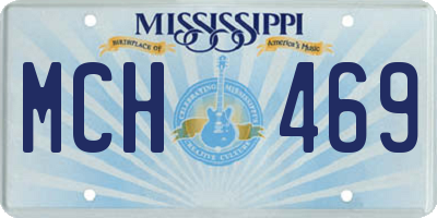 MS license plate MCH469
