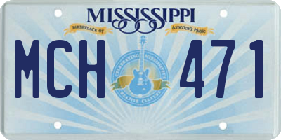 MS license plate MCH471