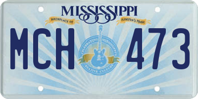 MS license plate MCH473