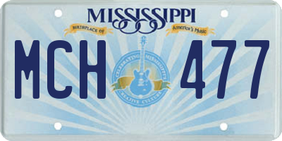 MS license plate MCH477