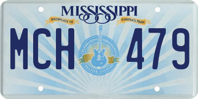 MS license plate MCH479