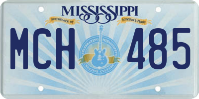 MS license plate MCH485