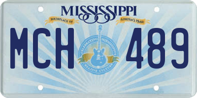 MS license plate MCH489