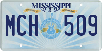 MS license plate MCH509