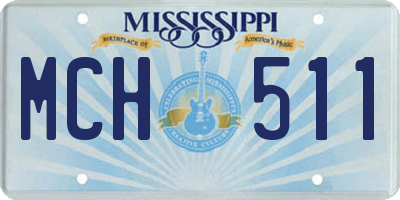 MS license plate MCH511