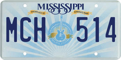 MS license plate MCH514
