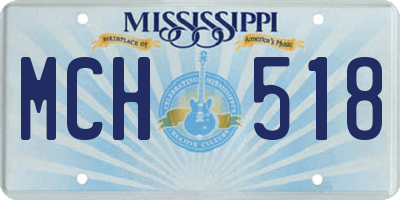 MS license plate MCH518
