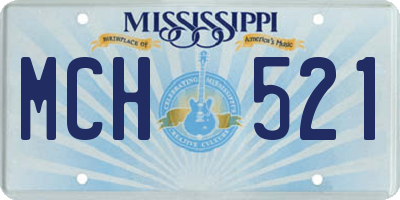 MS license plate MCH521
