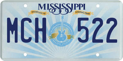 MS license plate MCH522