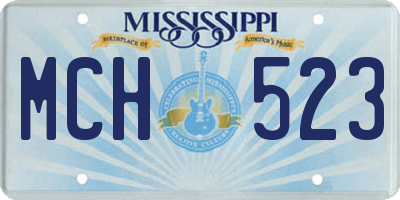 MS license plate MCH523