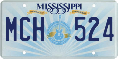MS license plate MCH524