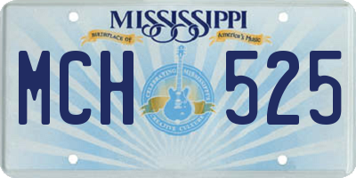 MS license plate MCH525