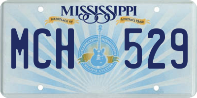 MS license plate MCH529