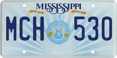 MS license plate MCH530