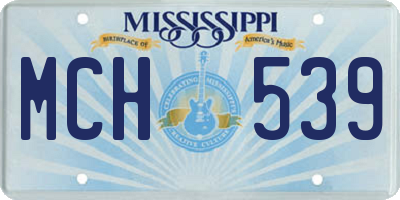 MS license plate MCH539