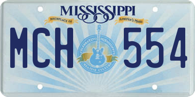 MS license plate MCH554