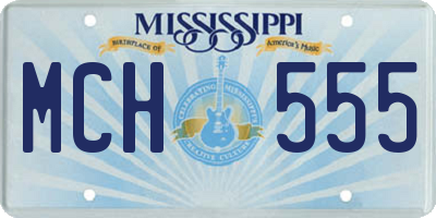 MS license plate MCH555