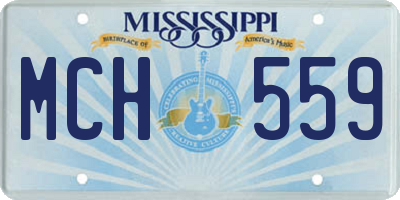 MS license plate MCH559