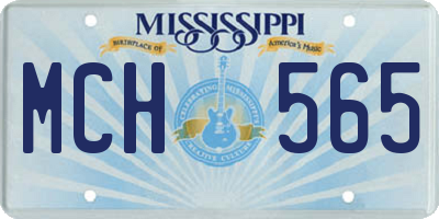 MS license plate MCH565
