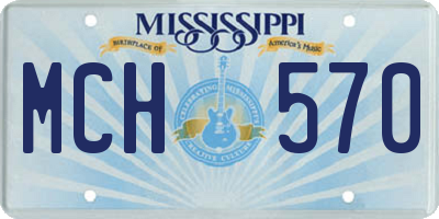 MS license plate MCH570