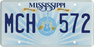 MS license plate MCH572