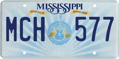 MS license plate MCH577