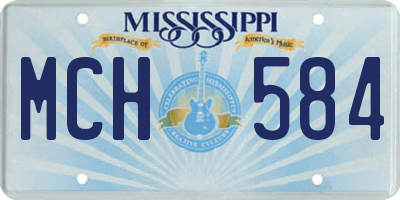 MS license plate MCH584