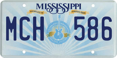 MS license plate MCH586