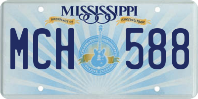 MS license plate MCH588
