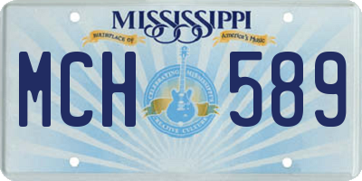 MS license plate MCH589