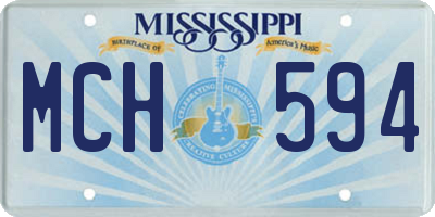 MS license plate MCH594