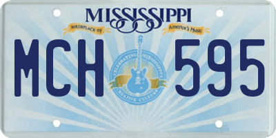 MS license plate MCH595