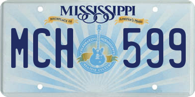 MS license plate MCH599