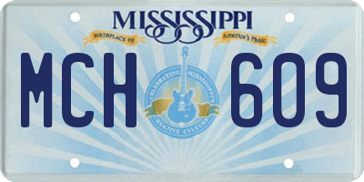 MS license plate MCH609