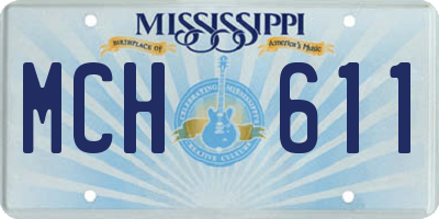 MS license plate MCH611