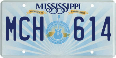 MS license plate MCH614