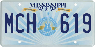 MS license plate MCH619