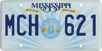 MS license plate MCH621