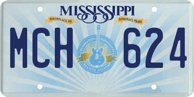 MS license plate MCH624