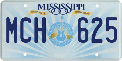 MS license plate MCH625