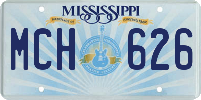 MS license plate MCH626