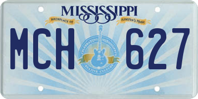 MS license plate MCH627