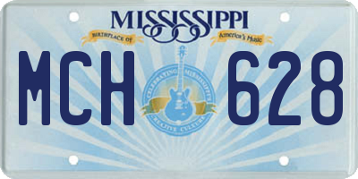 MS license plate MCH628
