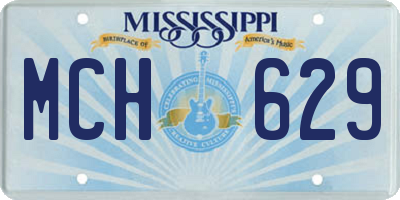 MS license plate MCH629