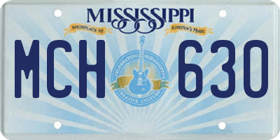 MS license plate MCH630