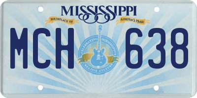 MS license plate MCH638
