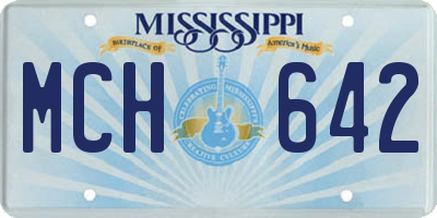MS license plate MCH642