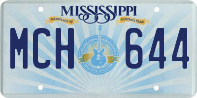 MS license plate MCH644